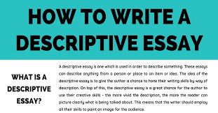 How to write a Descriptive Essay