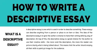 How to write a Descriptive Essay