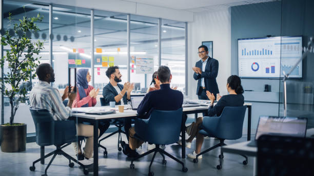 A board of members trying to come up with a new business strategy