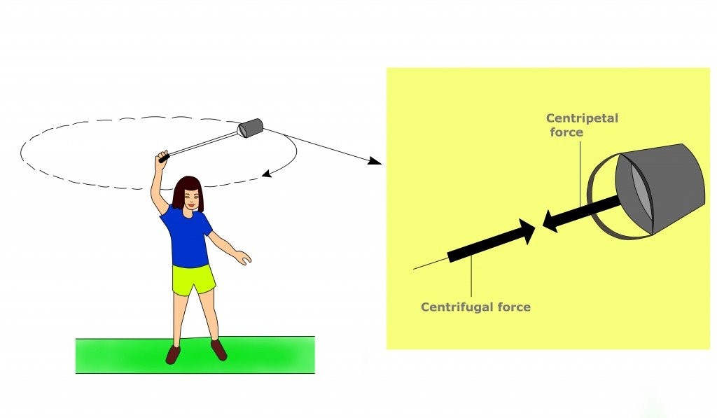 Difference between centripetal force and centrifugal force.