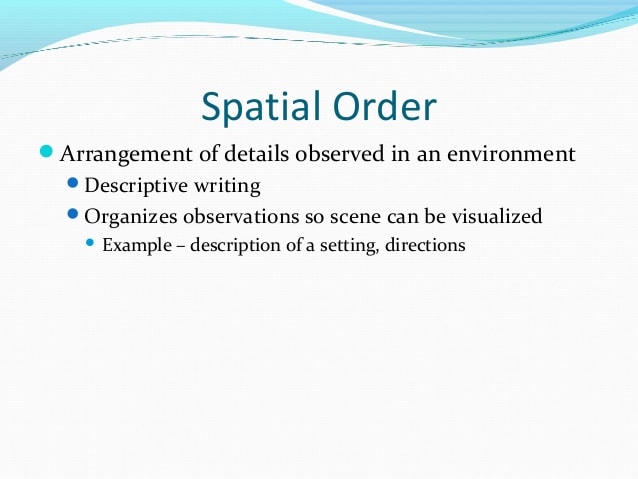spatial order example